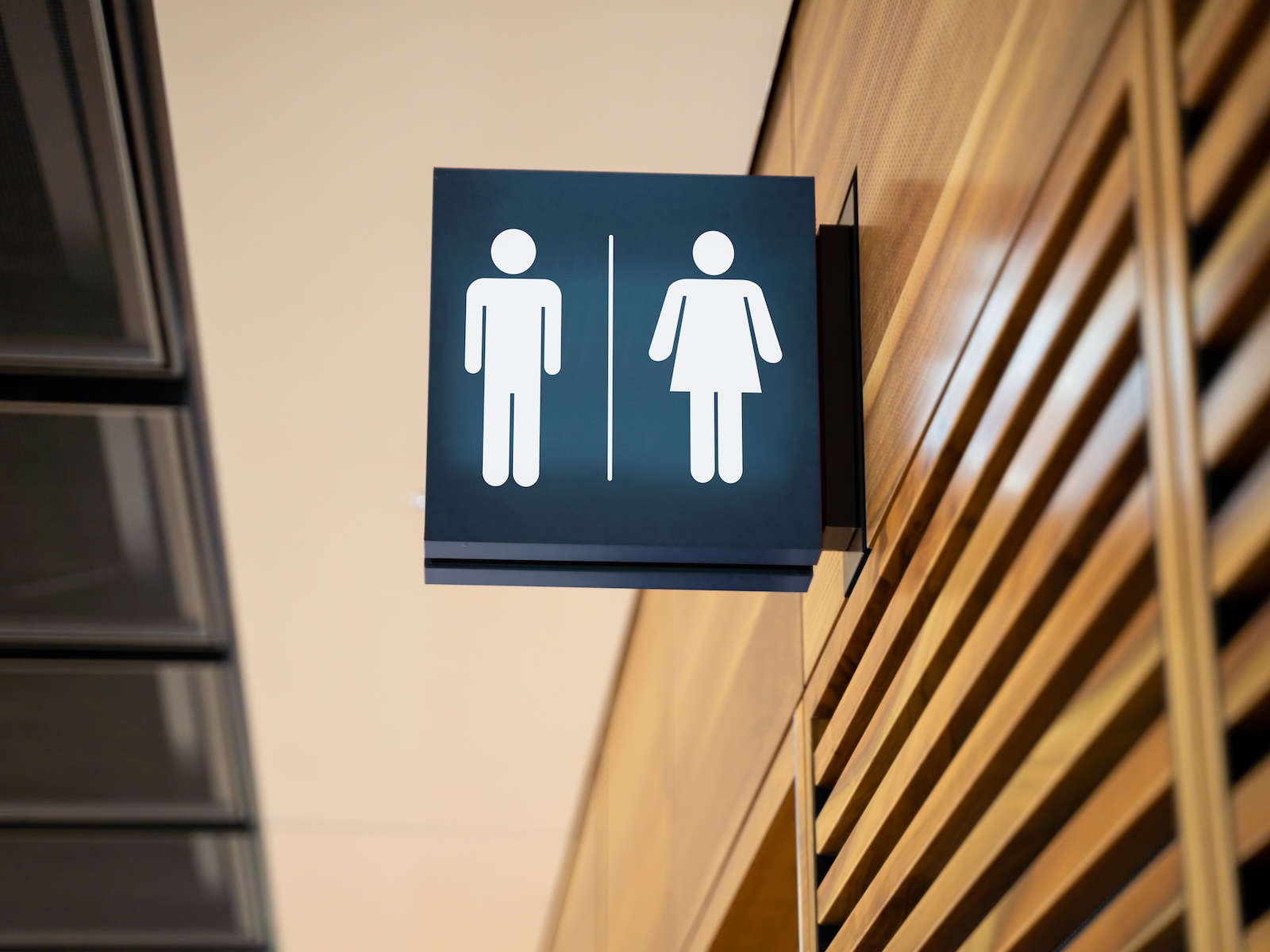 Public Restroom Sign. Toilet Bathroom Signage Plate